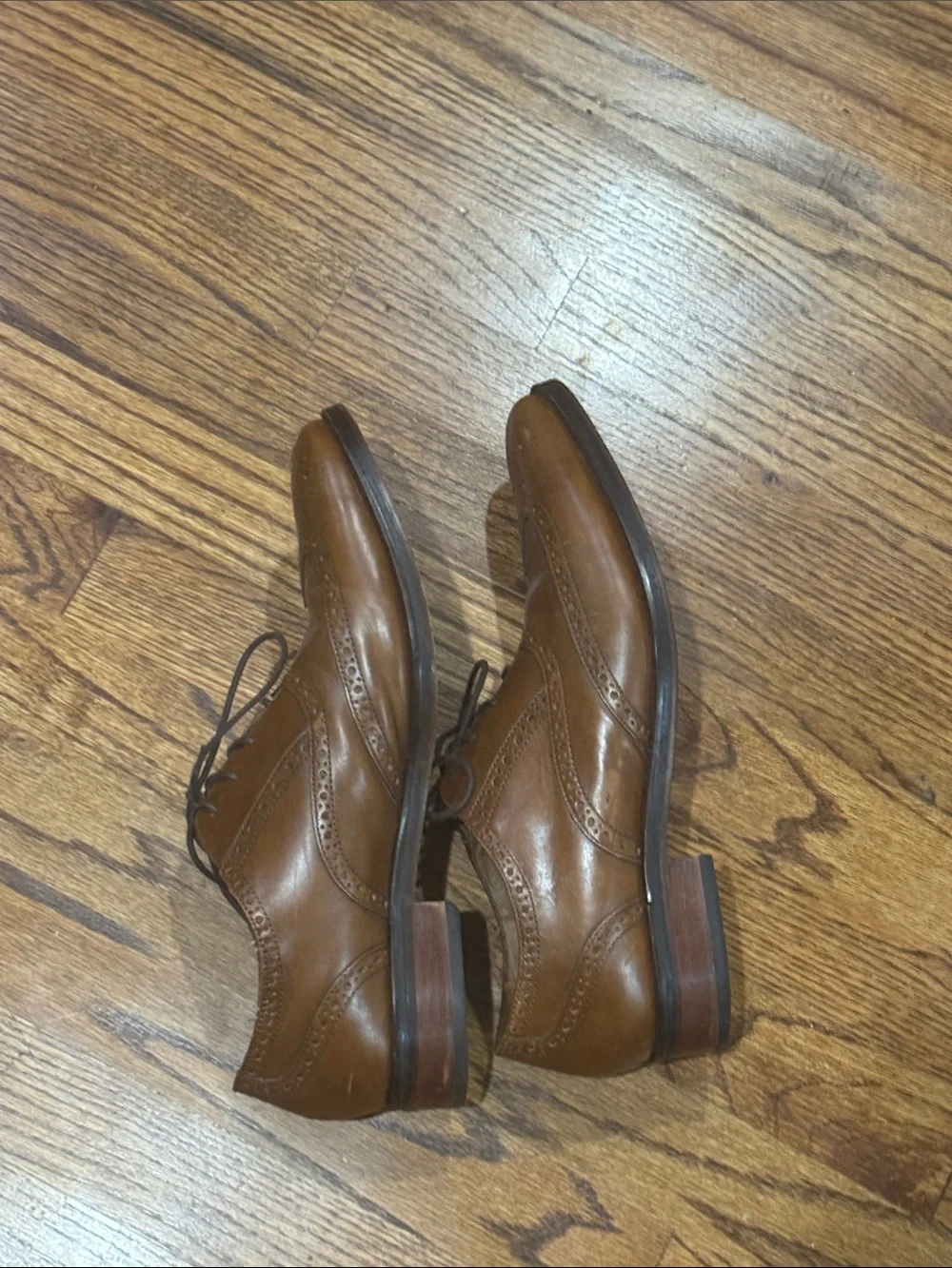 Cole Haan Tan Leather Wingtip Oxfords